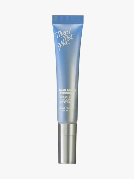 Then I Met You Snail Mucin Eye Cream in branded tube component on a light gray background