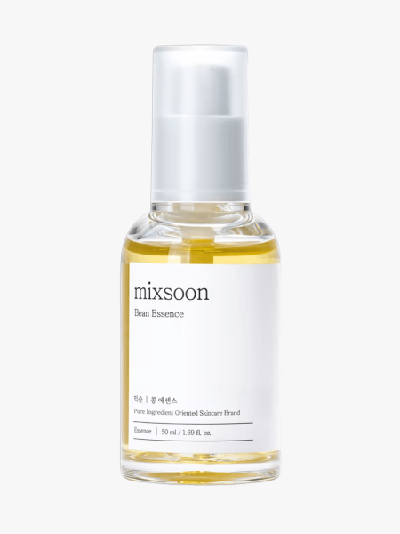 Mixsoon Bean Essence Brightening Hydrator in branded component on a light gray background